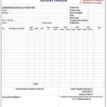 GST Delivery Challan Format PDF