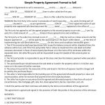 Simple Property Agreement Format to Sell PDF - Purchase & Sale Agreement Template
