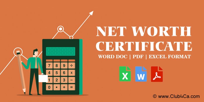 Net Worth Certificate Format for Individual, Proprietor