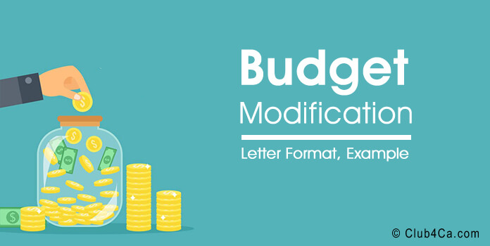 Budget Modification Request Letter Format, Example