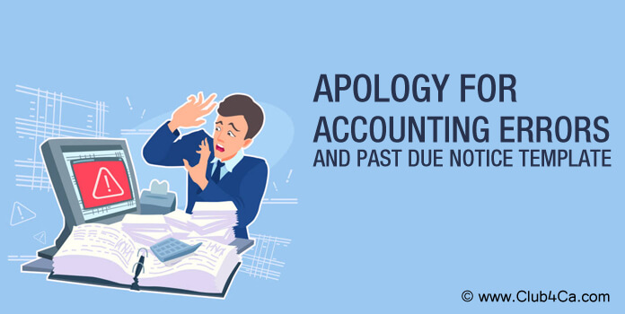 Apology Letter for Accounting Errors and Past Due Notice Template