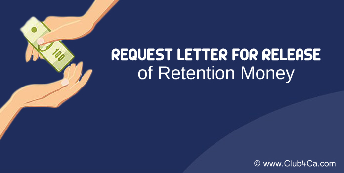 Retention Money Release Letter Format