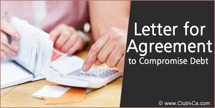 Letter for Agreement to Compromise Debt Sample Template