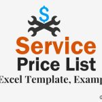 Service Price list template Excel format