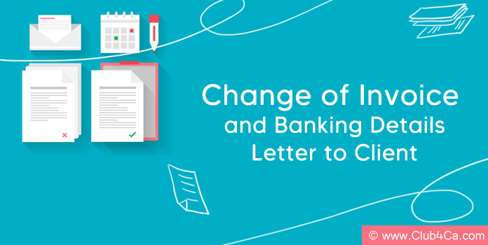 Letter to clients about change bank account details