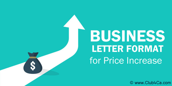 Price Rate increase Business letter template Format
