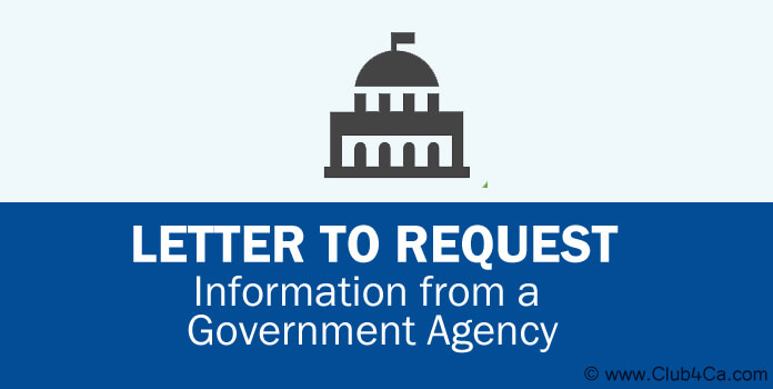 Letter to request government agency for information