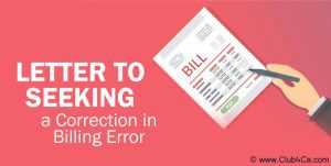 Request Letter to Seeking a Correction in Billing Error