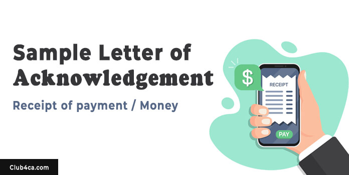 Payment Received Acknowledgement Letter Template