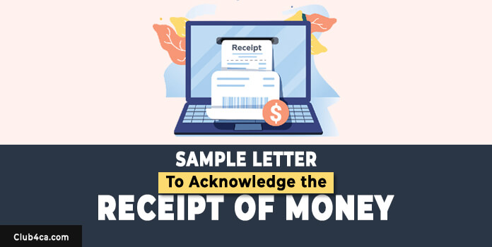 Sample Letter to Acknowledge the Receipt of Money