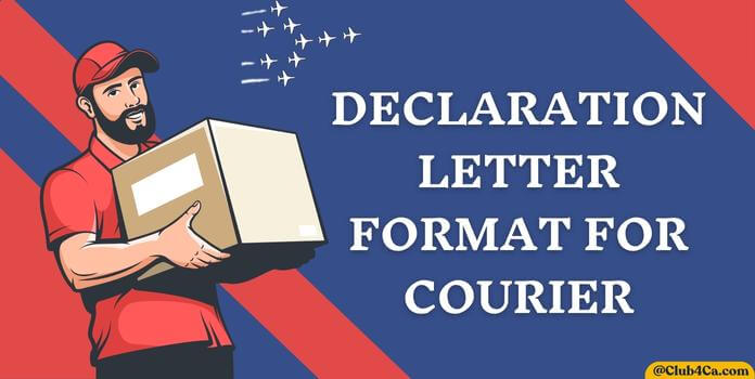 Declaration Letter Format for Courier