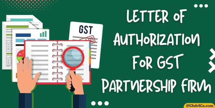 authorization letter for gst partnership firm