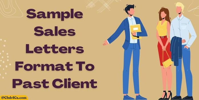 Sample Sales Letter format to Past Clients