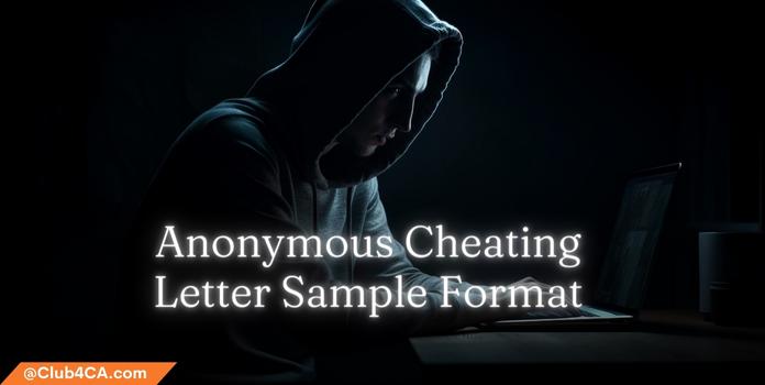 Anonymous Cheating Letter Format, Template