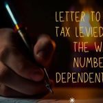Letter to Correct Tax Levied due to Wrong Number of Dependent Listed