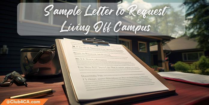 Letter to Request Living Off Campus